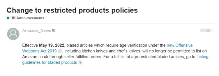 這類商品將被亞馬遜FBA禁止上架！